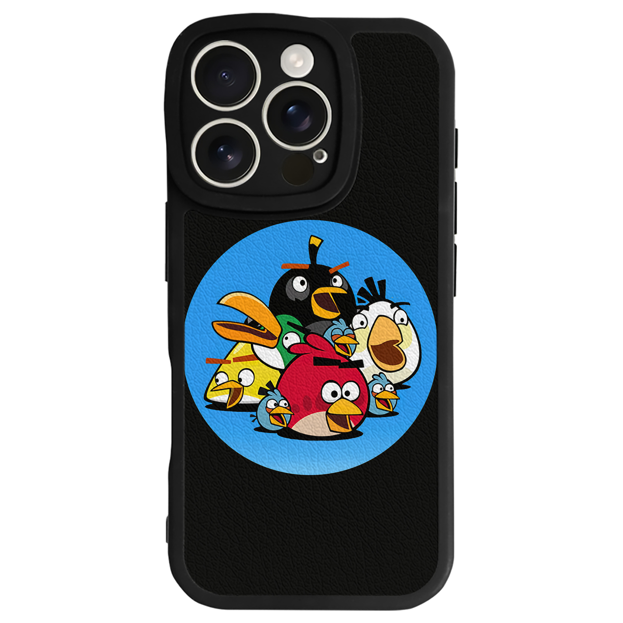 （画像用） Angry Birds アングリーバード 【iPhone 16シリーズ対応】シリコンスマホケース（レザー調） 材質：シリコン